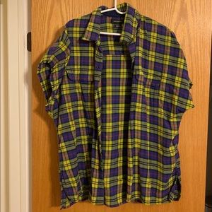 Urban outfitters short short sleeve button up